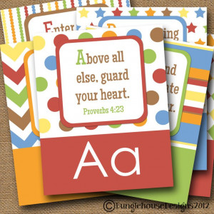 ABC Scriptures for Kids Children's Alphabet DIY Printable 