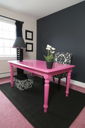 Paint a cheap table a bright color and it can be awesome!!good idea if ...