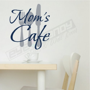 Moms Cafe...Kitchen Wall Words Sayings Quotes Lettering Decals Art