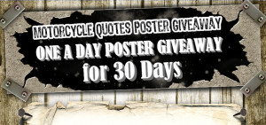Motorcycle Quotes Poster Giveaway