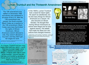 Lyman Trumbull and the Thirteenth Amendment