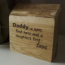 Dads Solid Oak Quote Plaque