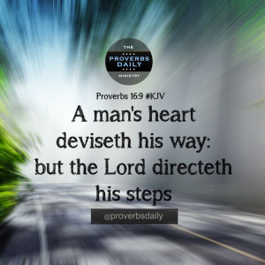 Proverbs 16:9 (KJV Bible Verse) read full caption at... www.instagram ...