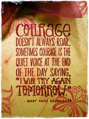 Does a day of courage come to mind for you?