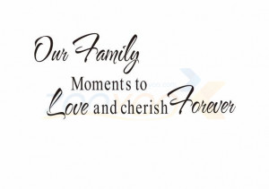 cherish family moment home decor creative quote wall decal zooyoo8056