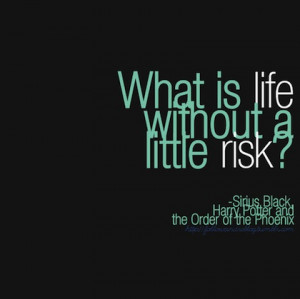 without a little risk harry potter picture quote
