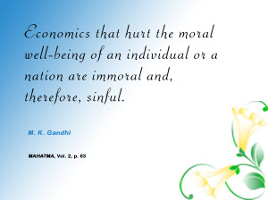 Economics that hurt the moral well-being of an individual or a nation ...