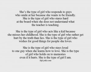 the type of girl…