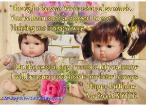 ... quotes for elder/younger sister birthday, birthday messages for sister