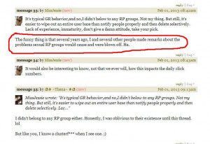 And a very telling comment by 