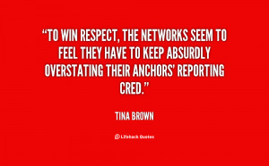 To win respect, the networks seem to feel they have to keep absurdly ...