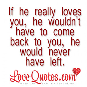 If He Really Loves You