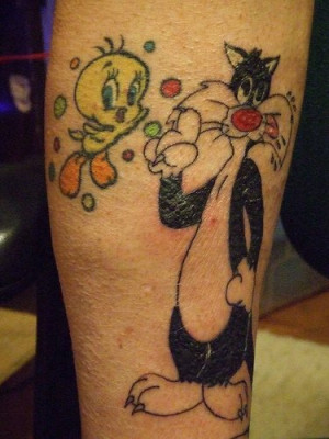 Sylvester And Tweety Tattoo