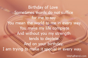 Birthday of Love Sometimes