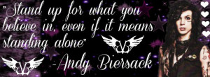 Andy Biersack quote (Facebook cover pic) by MissMotionless666