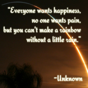 Pain But You Can Have Rainbow Without Little Rain Unknown