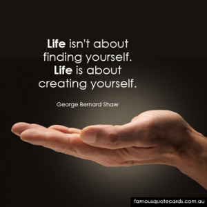 Quotecard Life is about creating yourself