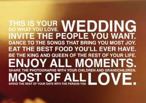Wedding Quote for Brides + Grooms