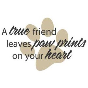 Your Heart On a True Friend Leaves Paw Prints