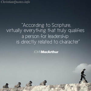 John MacArthur Quote - Leadership - person walking in front