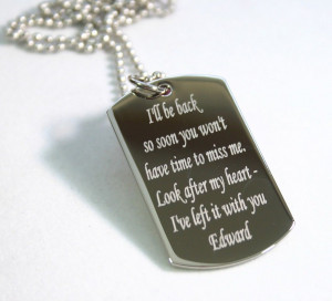 REMEMBER ME, MESSAGE, QUOTE, LOVE, DOG TAG NECKLACE
