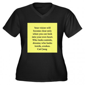 ... > Carl Womens > Carl Jung quotes Women's Plus Size V-Neck Dark T-S