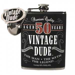 50 Year Old Fine Aged Birthday Gift Flask