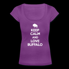 Keep Calm and Love Buffalo Women's T-Shirts