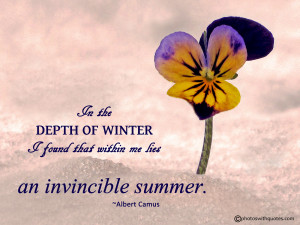 Inspirational Quote - Albert Camus