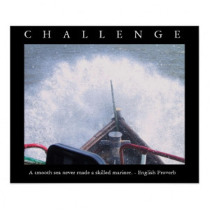CHALLENGE - Motivational BOAT Poster w Quote