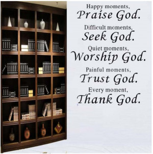 every moment thank god Wall quote sticker living room, religious Wall ...