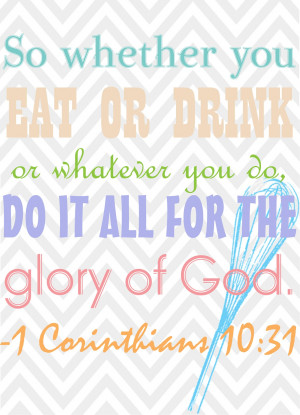 Free 1 Corinthians 10:31 Kitchen Printable