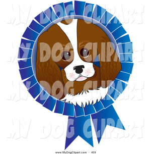 dog-face-on-a-blue-prize-ribbon-for-a-dog-show-on-white-by-maria-bell ...