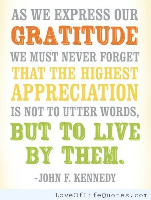 ... express our gratitude john f kennedy quote on god gratitude robert f