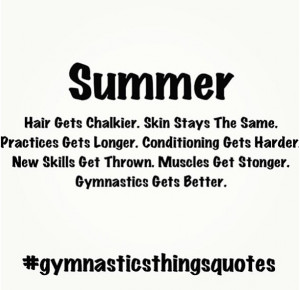 Can't wait for Summer gymnastics back home.