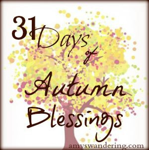 autumn blessings button