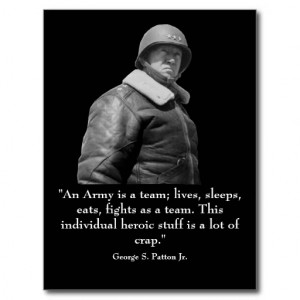 George Patton and Quote Postcard