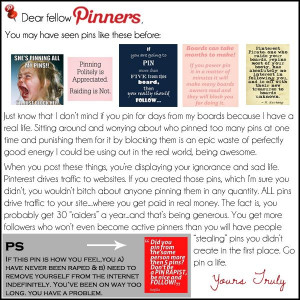 Pp..For all of those Pinners who feel violated when people *gasp* pin ...