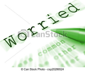 Bothering Someone Clipart Stock illustration - worried word displays ...