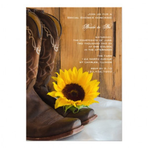Country Sunflower Bridal Shower Invitation - Zazzle.com.au