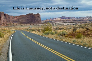 Life is a journey, not a destination by quotes-on-cards