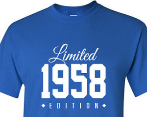1958 Limited Edition 56th Birthday Party Shirt, 56 years old shirt ...