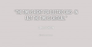The time is right for electric cars - in fact the time is critical ...