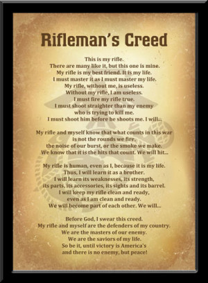 Marine Corps Rifleman 39 s Creed