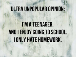 Most popular tags for this image include: unpopular opinion, homework ...