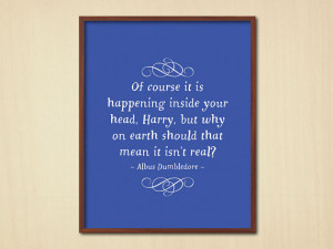 Potter Quote Poster, Albus Dumbledore Quote, Movie Quote, Art Print ...
