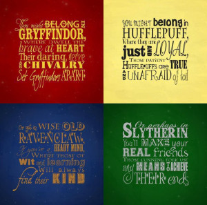 Harry Potter Hogwarts's houses