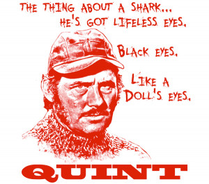 Details about Jaws Robert Shaw's Quint Quote T Shirt Shark Movie Buff