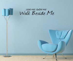 Lead Me Guide Me Vinyl Wall Decal Quotes Religious Wall Sticker Decor ...