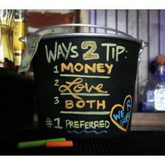 Chalkboard Tip Jar #bartender #funny More